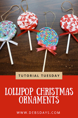 Homemade Fabric Lollipop Christmas Tree Ornaments Sewing Project
