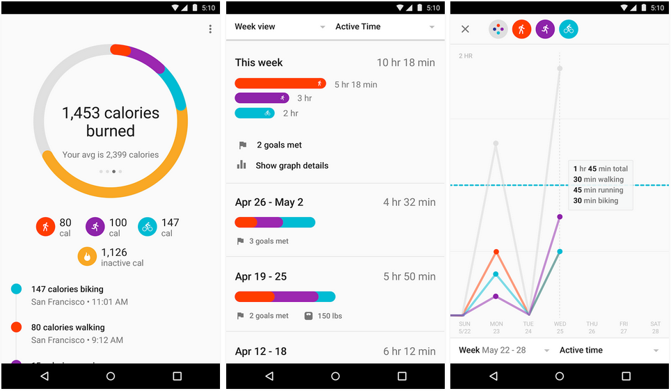 google fit run tracking