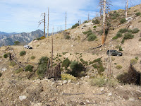 San Gabriel Mountains Trailbuilders driving South Mt. Hawkins Road