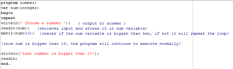 Pascal Repeat... Until | Doc's Workshop