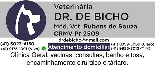 Vet. Dr. de Bicho - (41) 3023-4150 / (41) 9956-3012 / (41) 8859-5069