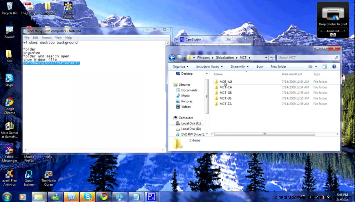 Unlock Window 7 Desktop Backgrounds   YouTube