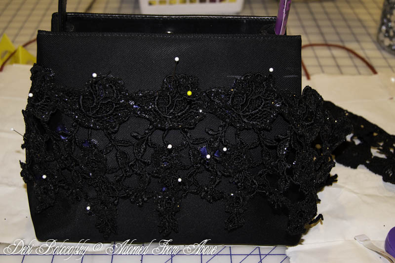 Adorned From Above: Lace Embellished Coach Evening Bag