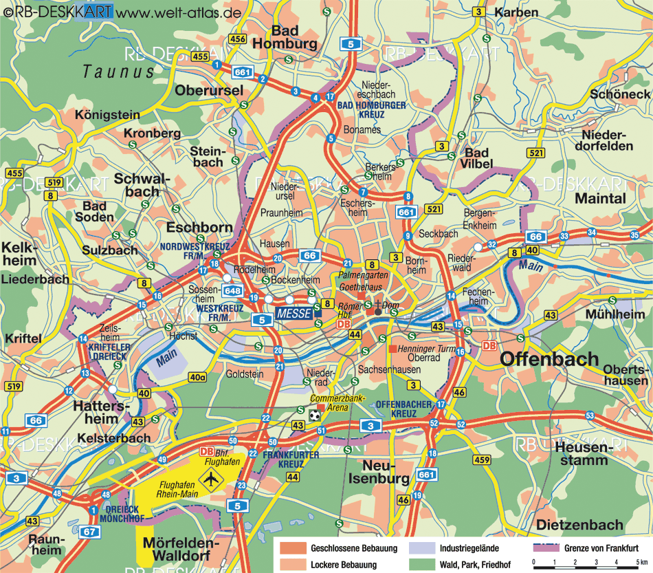 Mapas de Frankfurt - Alemanha  MapasBlog