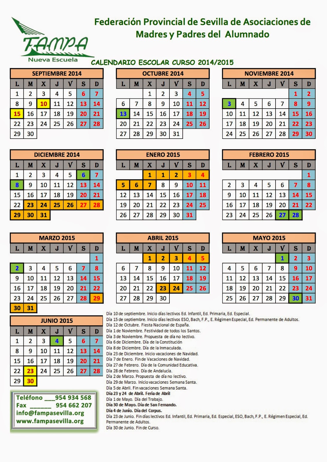 AMPA ANGELO RONCALLI OS RECORDAMOS EL CALENDARIO ESCOLAR ampa-angelo-roncalli-os-recordamos-el-calendario-escolar