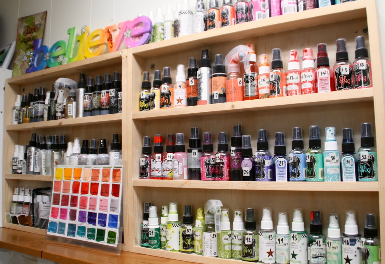 Lynne's Art World: HELP ME! I Have Over 100 Bottles Of Spray Inks ...