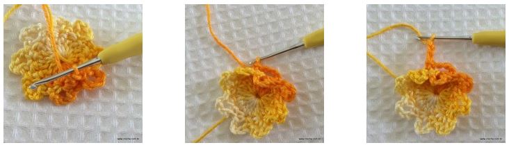 Flower charisma step by step tutorial - Learning crochet crochet sandal diagram 