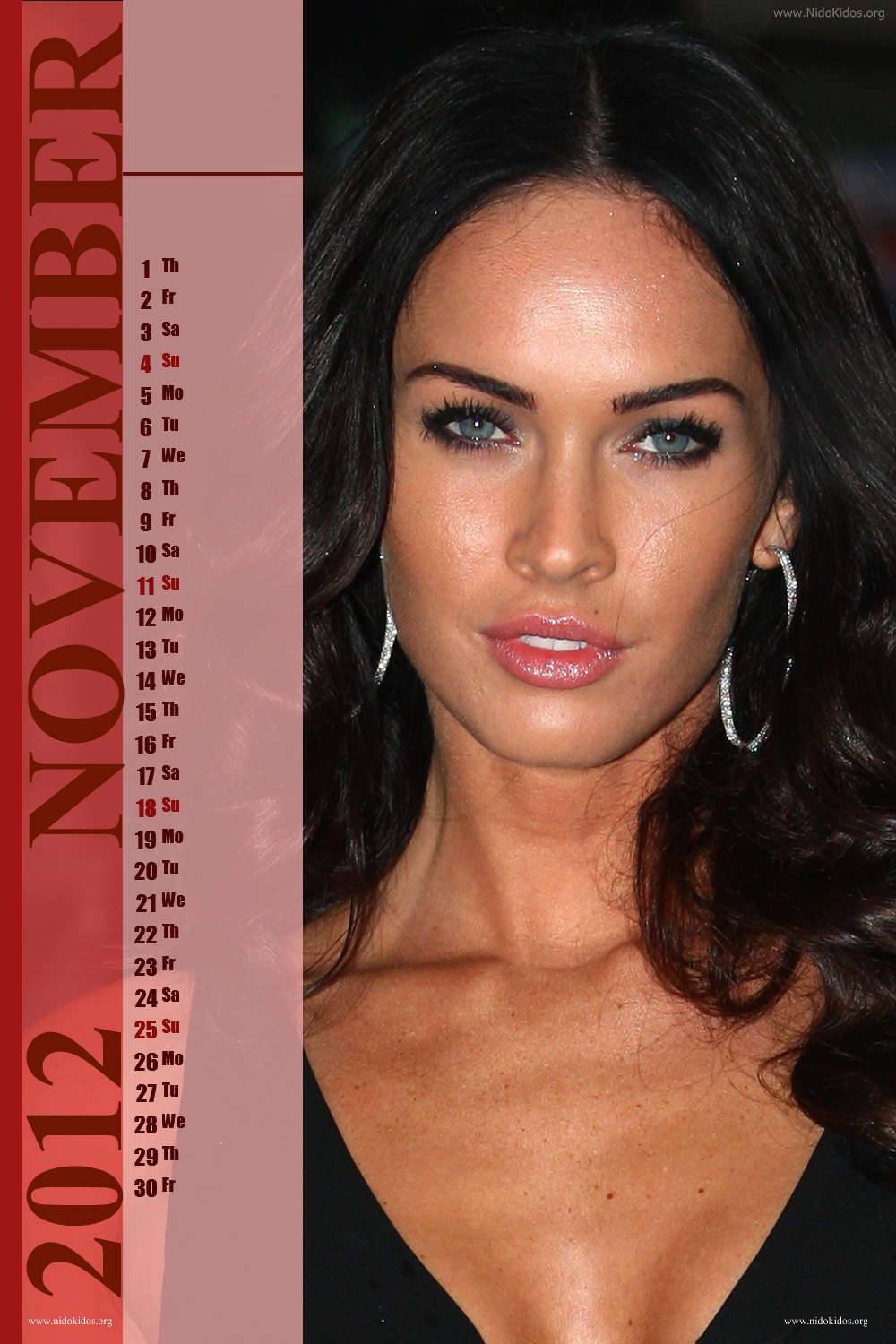 Megan Fox Unofficial Calendar 2012