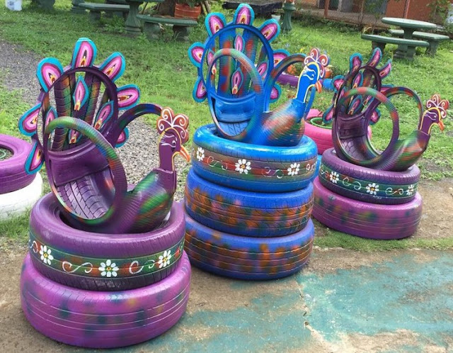   Tire Recycled Art