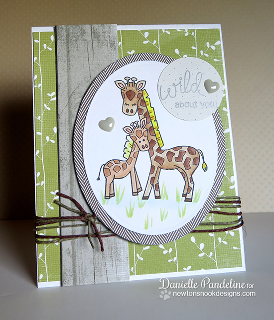 Wild about You giraffe card by Danielle Pandeline for Newton's Nook Designs | Wild Child Stamp Set