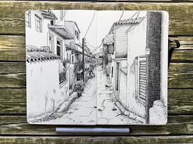 10-Aegina-Town-Greece-1-Keir-Ross-Urban-Travel-Sketcher-www-designstack-co