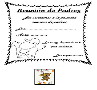 Invitacion A Primer Reunion De Padres