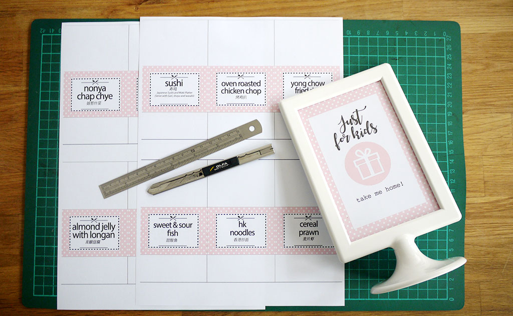 Food Label Stands For Buffet Trovoadasonhos