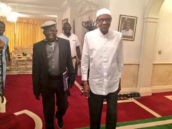 Bola Tinubu and President Buhari meet in London