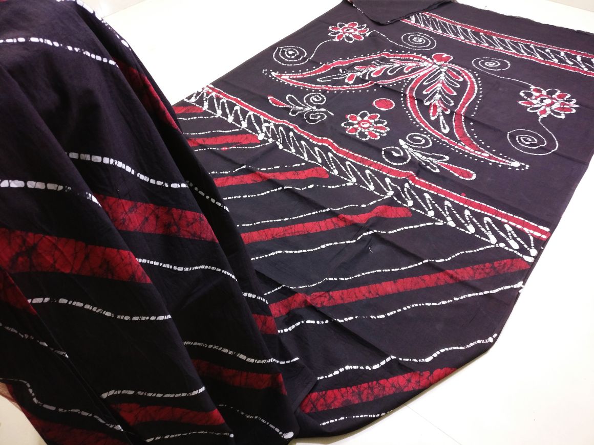 Exclusive cotton batik handprinted sarees | BUy Online cotton Sarees