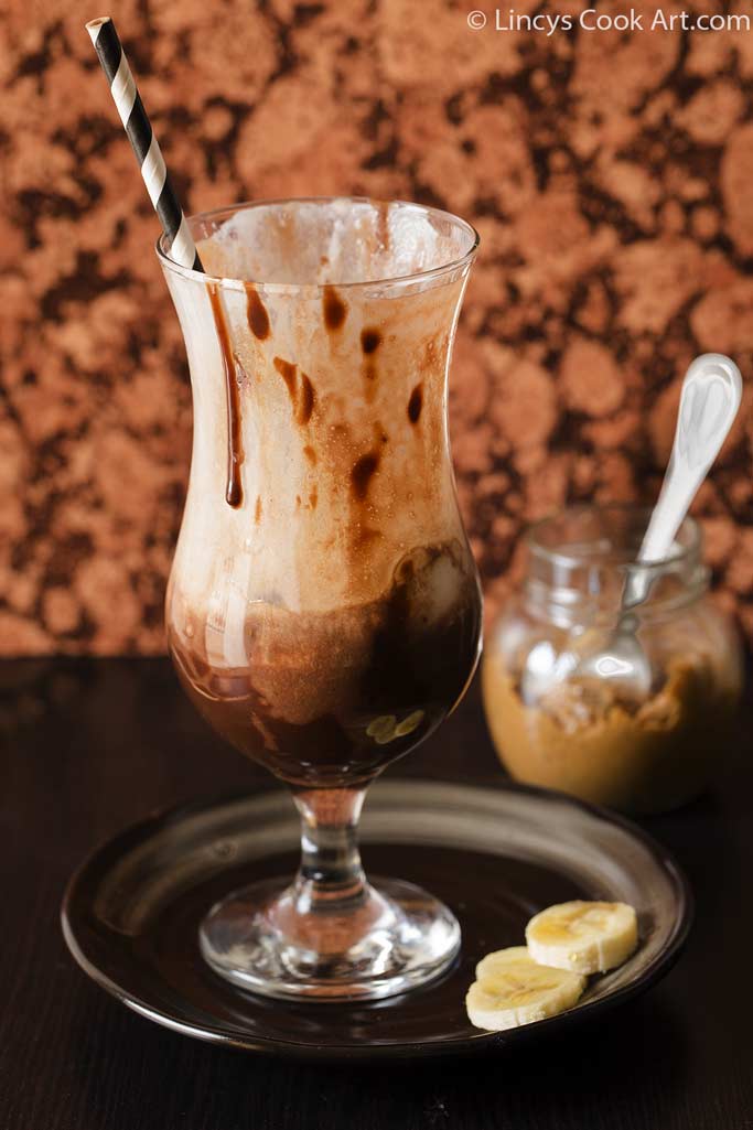 Chocolate peanut butter banana milkshake recipe
