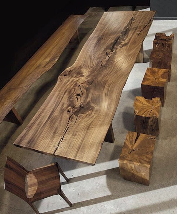 Interesting examples for modern solid wood table