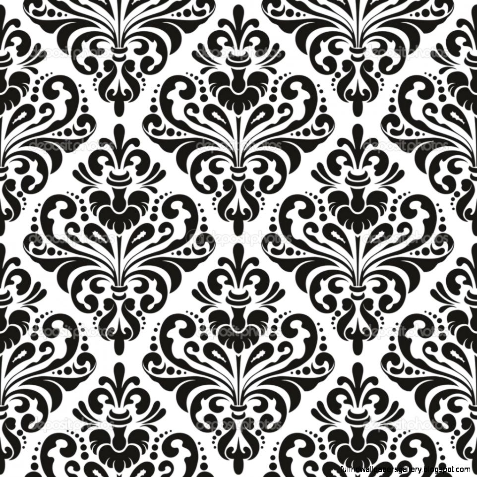 Black and White Damask Pattern Black and White Damask Pattern