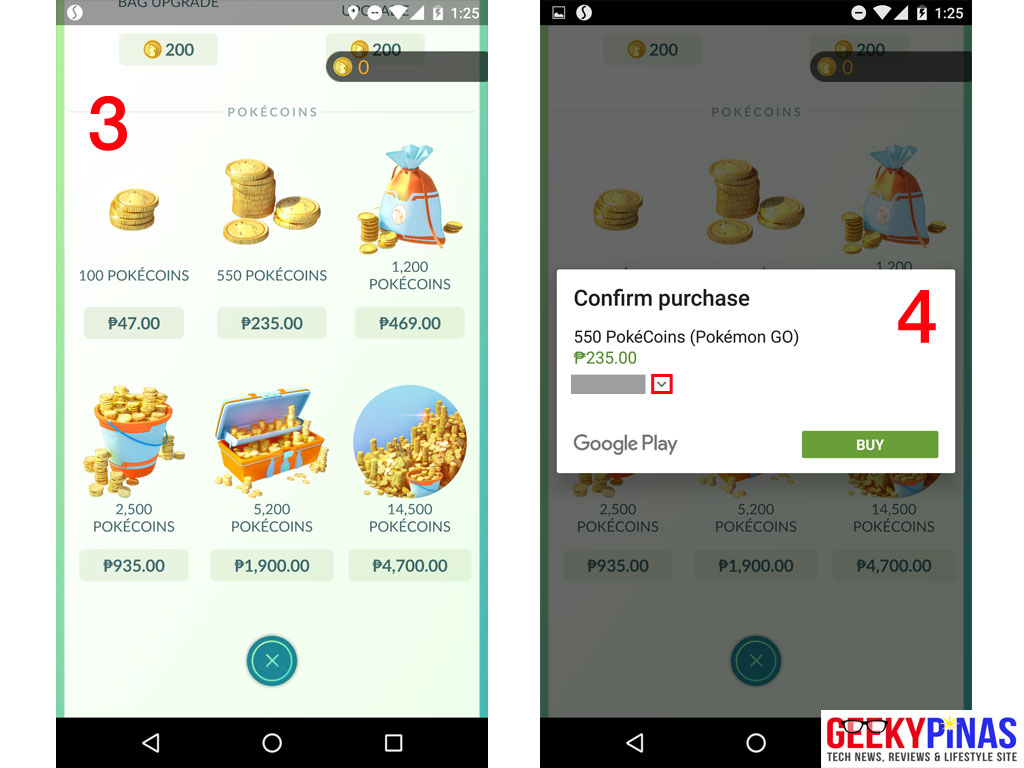 Buy Pokemon GO PokeCoins using Globe Prepaid Load steps