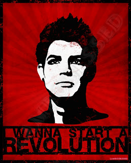 Adam Lambert Red Revolution Pride Flag T-shirt design
