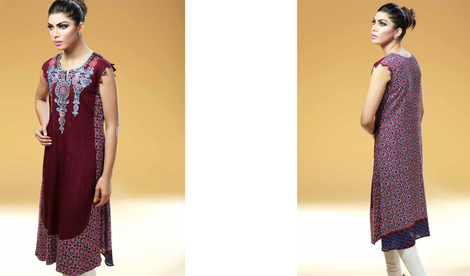 Winter Kurti Designs 2015 Sania Zara Formal Wear Kurtis For Girls By