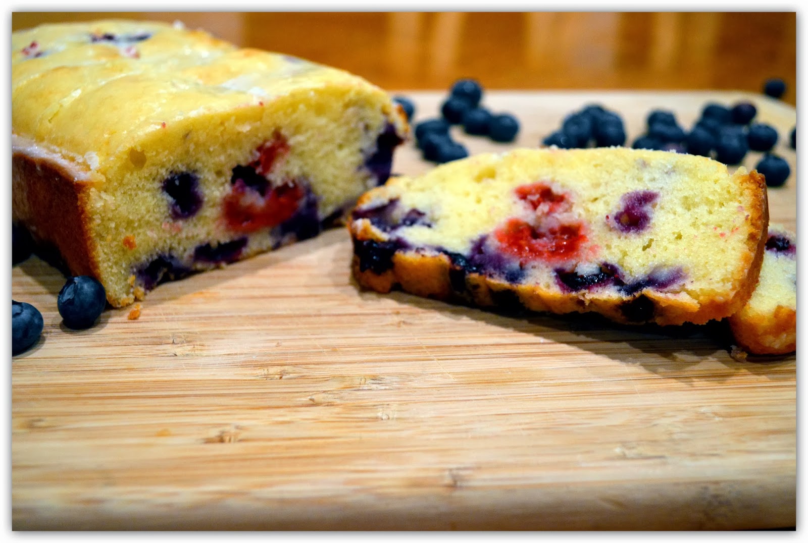 Simply Sweet Blueberry & Raspberry Pound Cake