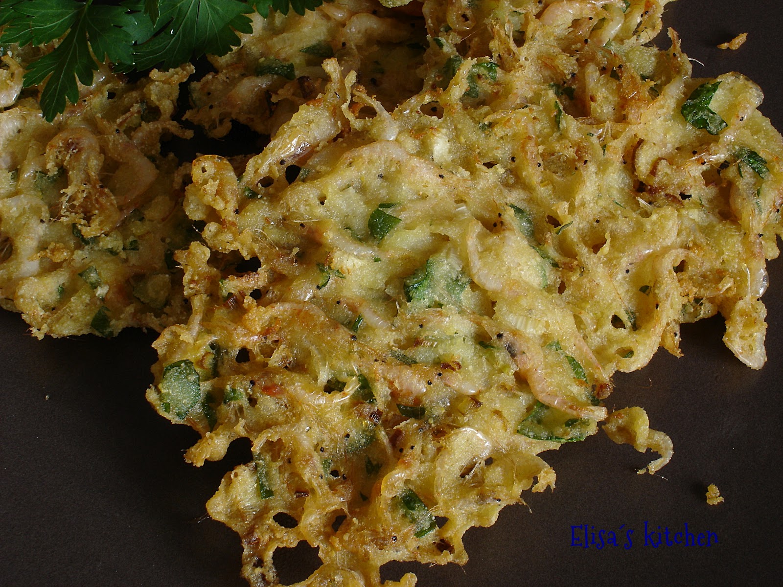 Elisa´s kitchen Tortillitas de camarones