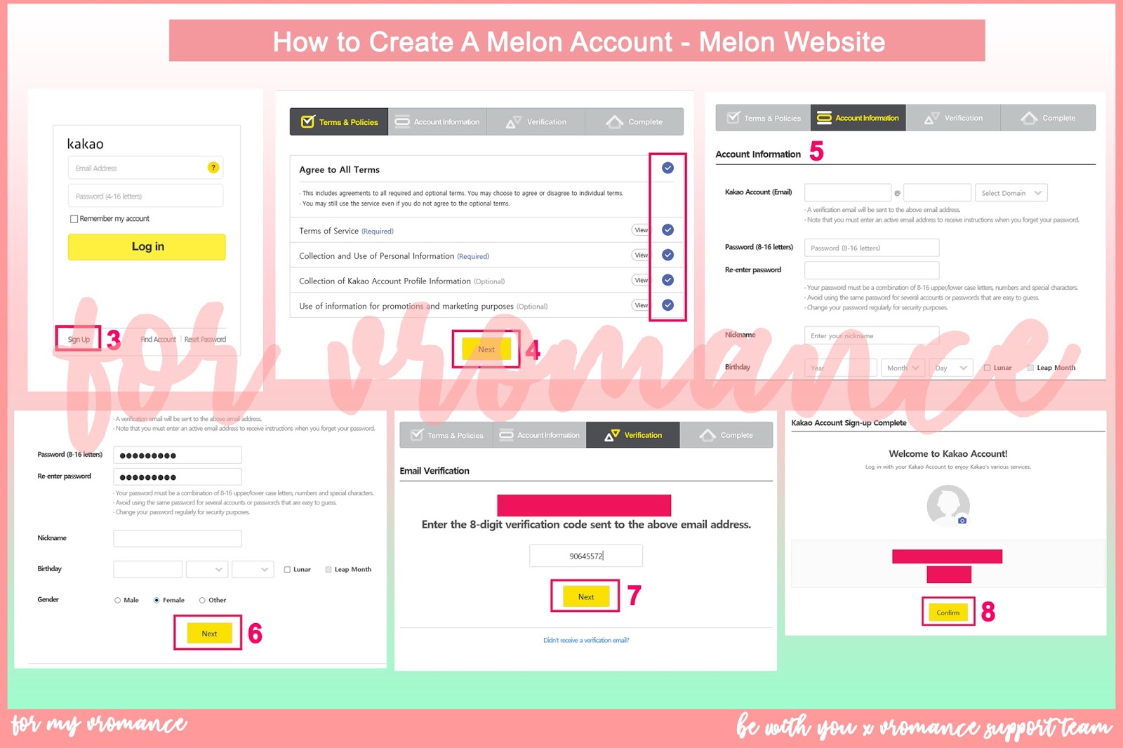 [MELON] How to Create Melon Account Melon site FOR VROMANCE
