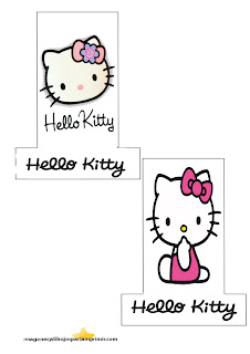 Imprimir y decorar lapices de hello kitty