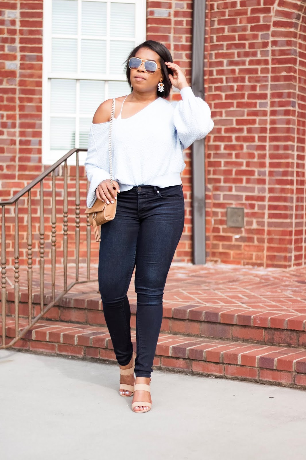 powder blue block heels