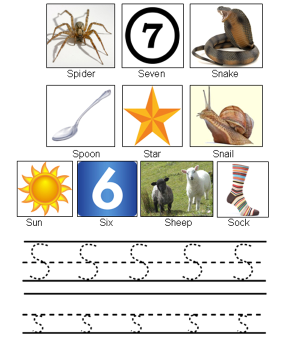 Picture of Objects Starting with Letter S