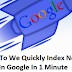 HOW TO GET FAST INDEX FOR NEW WEBSITE IN JUST ONE CLICK