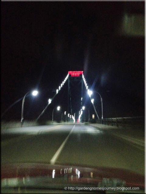 approaching Ambassador Bridge from the US side