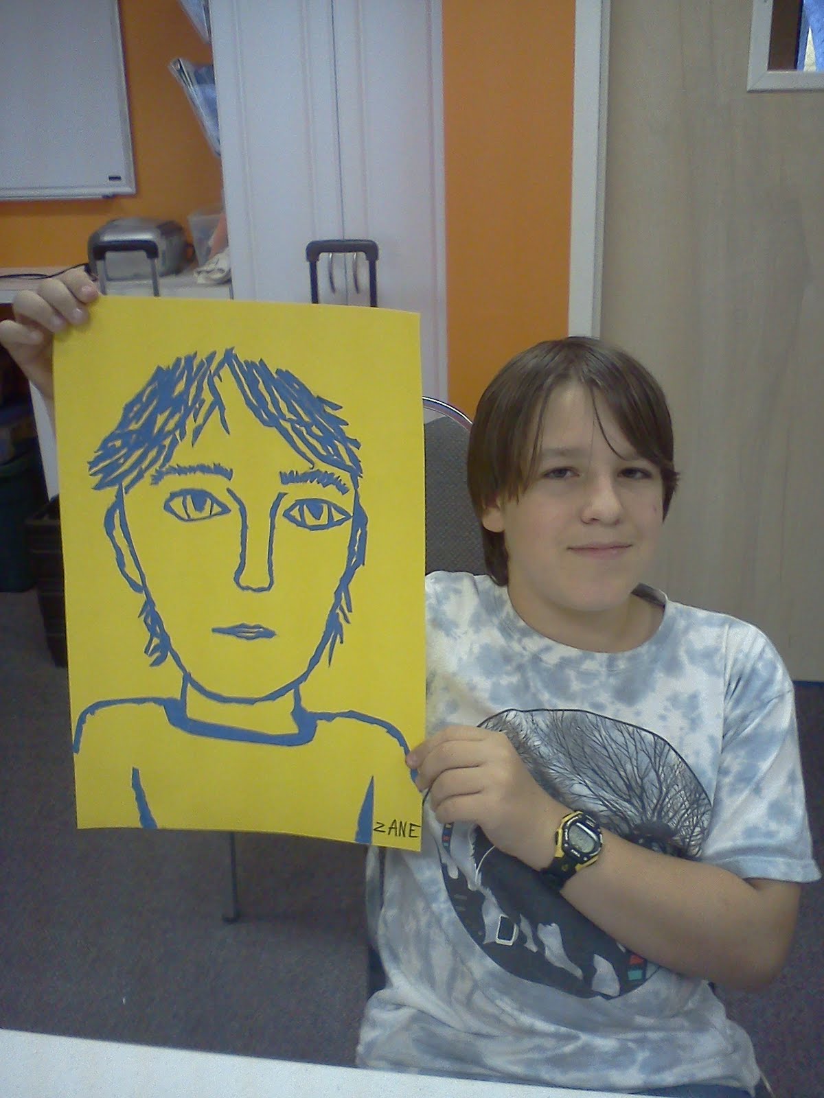 Art to Go Selfportraits in Masking Tape