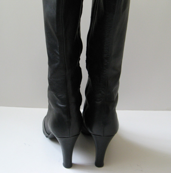 TALL BLACK DRESS BOOTS BANANA REPUBLIC LEATHER BOOTS SIZE 9