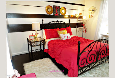 Makeover Young Adult Girl Bedroom Ideas With Red Color Bed and Antique Style Best 2016