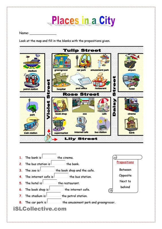 Places In The City Worksheets Kindergarten