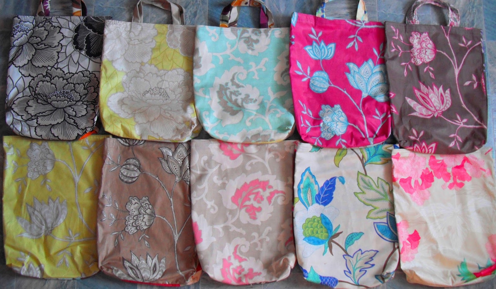 Love my life Home made shopping bags are in fashion