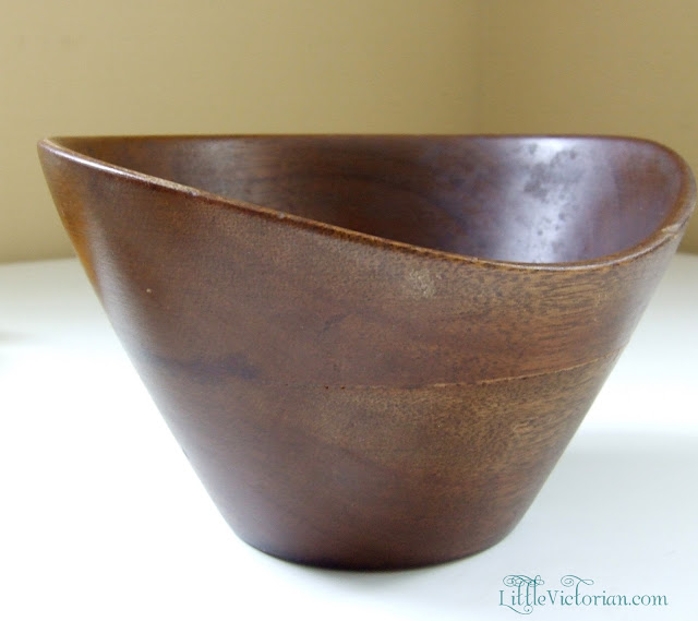 mahogany vintage wooden bowl