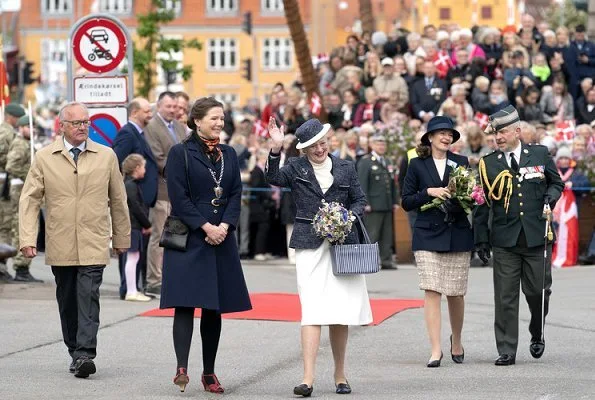 Queen Margrethe visited Borup School, Koege Mini-Town and Rehabilitation Center in Koege. Royal yacht Dannebrog