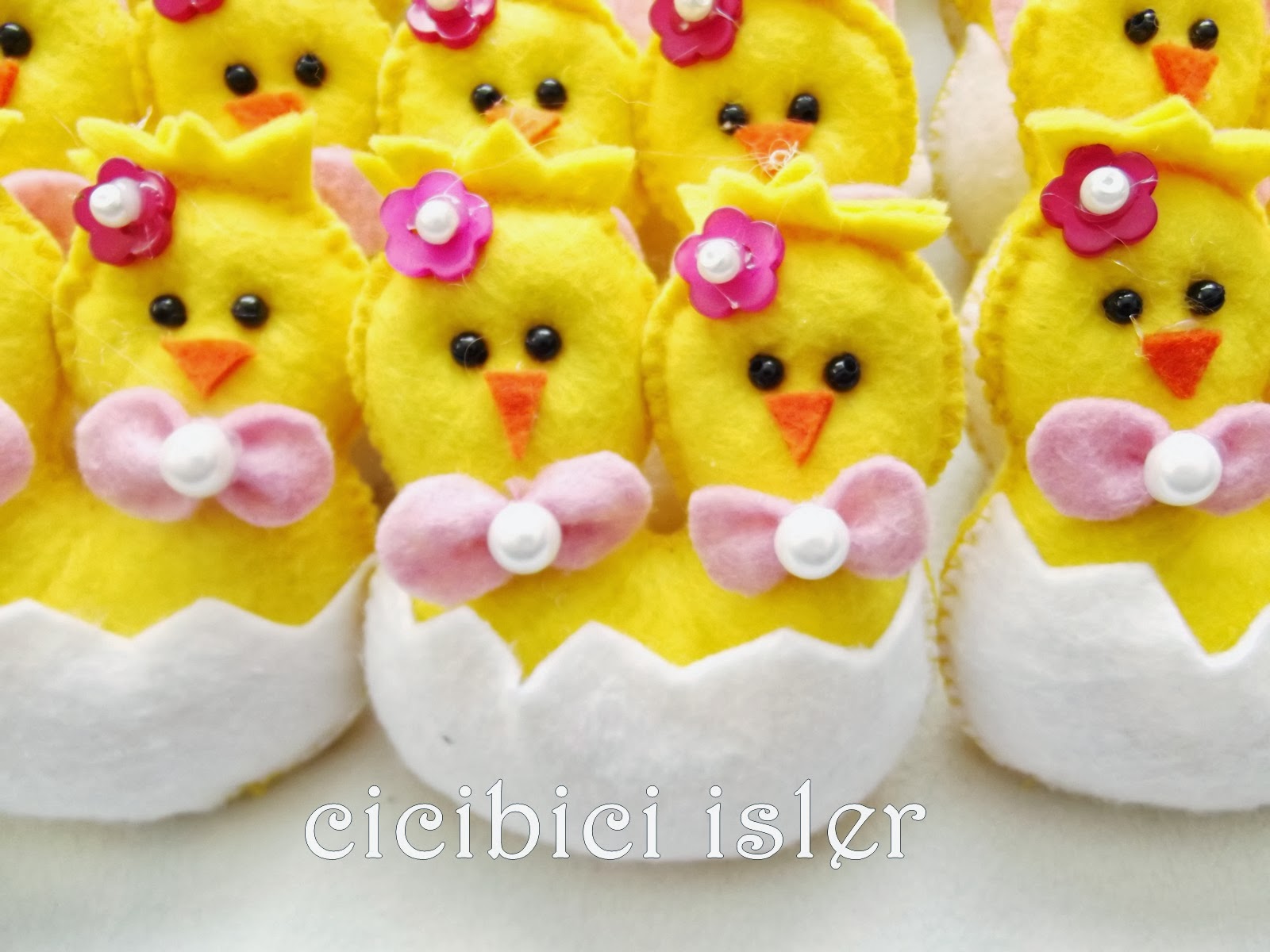 Keçe ikiz bebek Civcivler