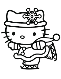 Hello Kitty Christmas coloring pages For Kids 7