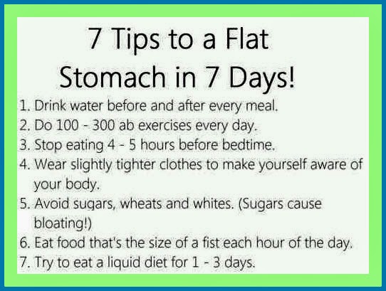 Check out these 7 easy to follow health tips to get a flat stomach in 7 days