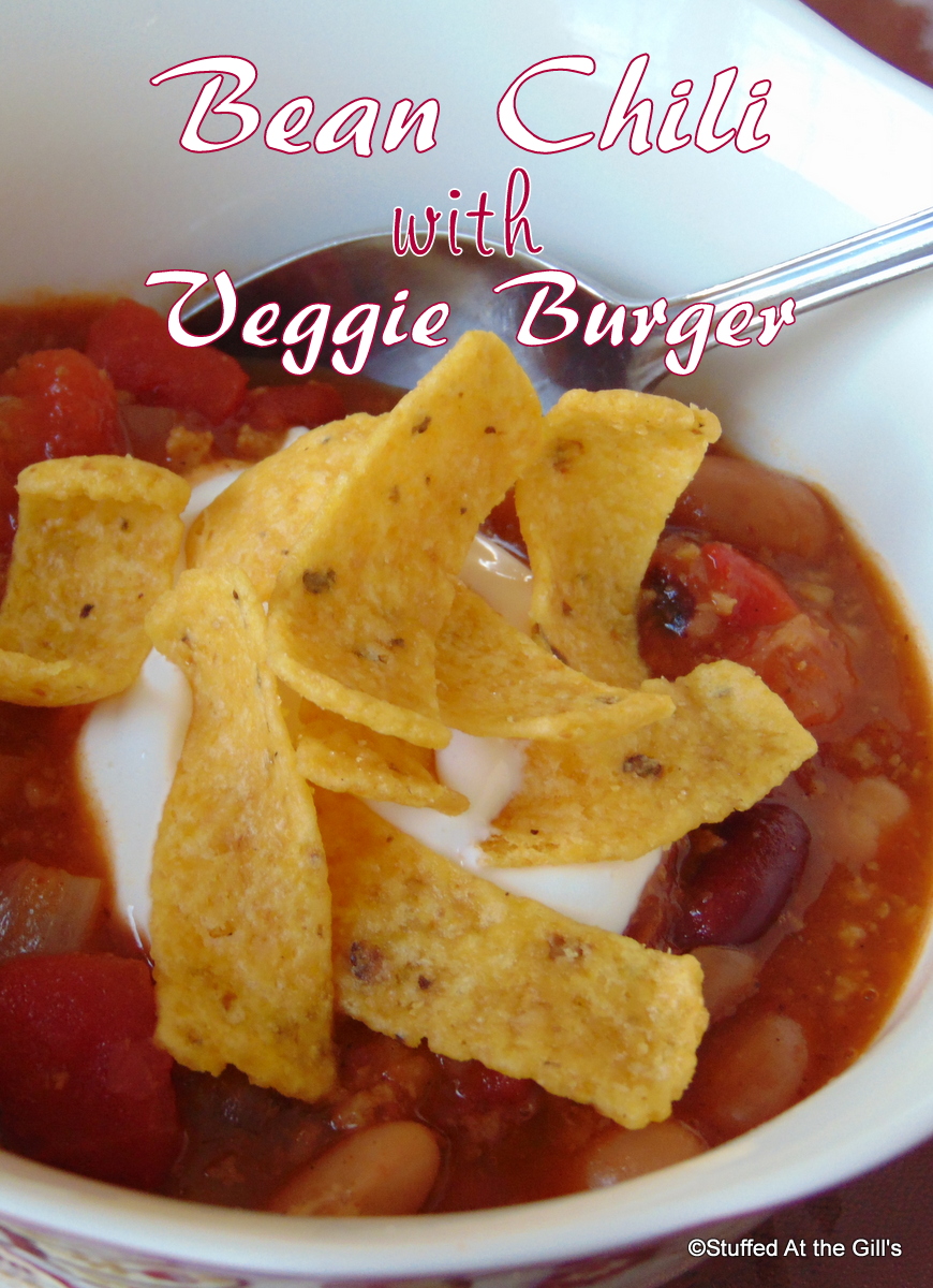 Bean Chili with Veggie Burger