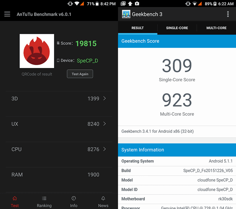Antutu and geekbench scores isn't that high