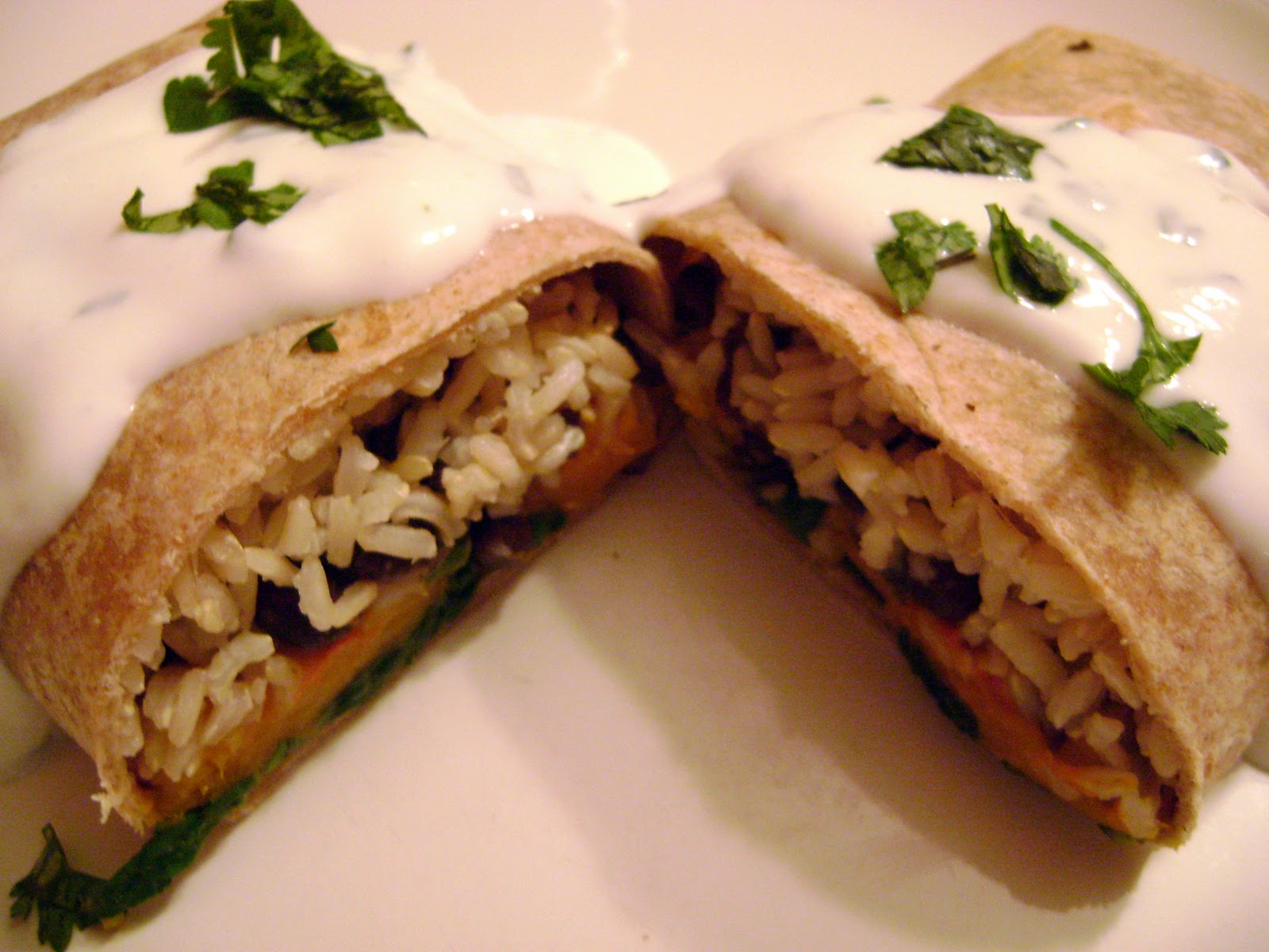 Work. Play. Eat. Dream... Eat Squash and Black Bean Burritos with