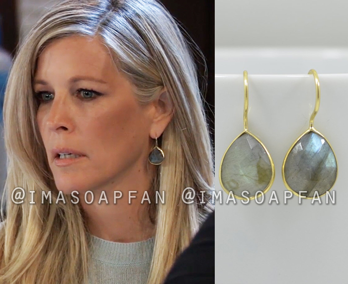Carly Corinthos's Labradorite Teardrop Earrings General Hospital