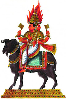 Picture of Lord Agni, Hindu God of Fire