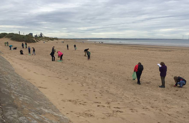 Redcar, North Yorkshire, UK. Well done to everyone that took part in the Redcar Beach clean at