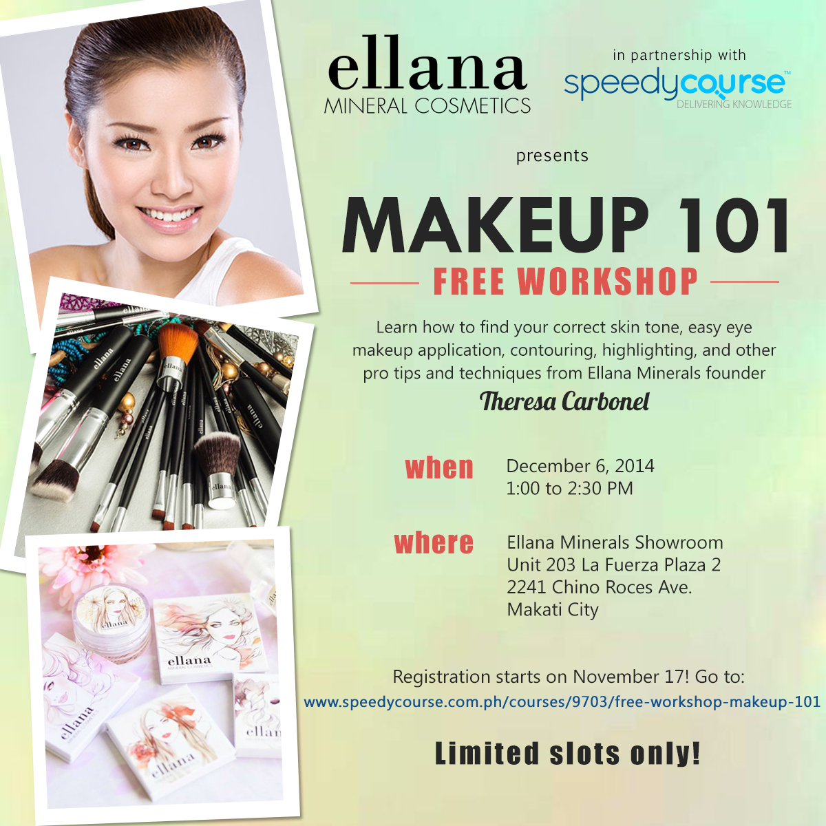 Makeup 101 Free by Ellana Minerals and SpeedyCourse Wazzup